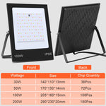 カラフルRGB変色LED投光器 リモコン付き、30W、100W