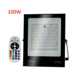 カラフルRGB変色LED投光器 リモコン付き、30W、100W