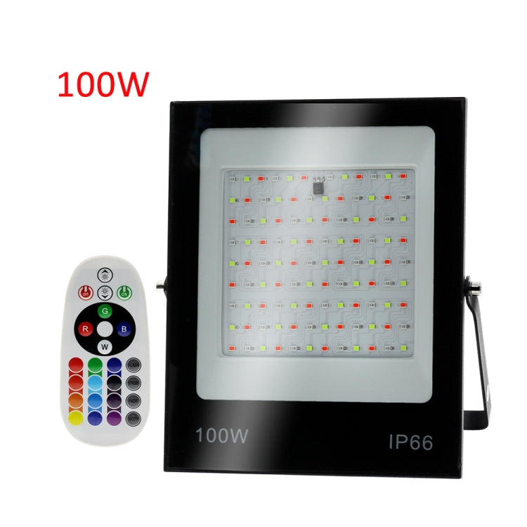 カラフルRGB変色LED投光器 リモコン付き、30W、100W