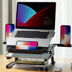 Double Layer Foldable Lift Laptop Stand  Aluminum Computer Heightening Bracket