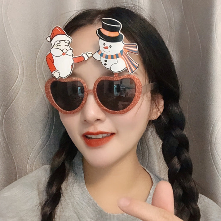 Christmas Weird Glasses Personalized Christmas Hair Clip, Scarf Snowman, Christmas Gifts, Snowman With Hat, Glitter Christmas Tree, Love Elderly Snowman, Green Polka Dot Tree, Big Christmas Tree With Balls, Single-sided Glitter Christmas Hat           ...