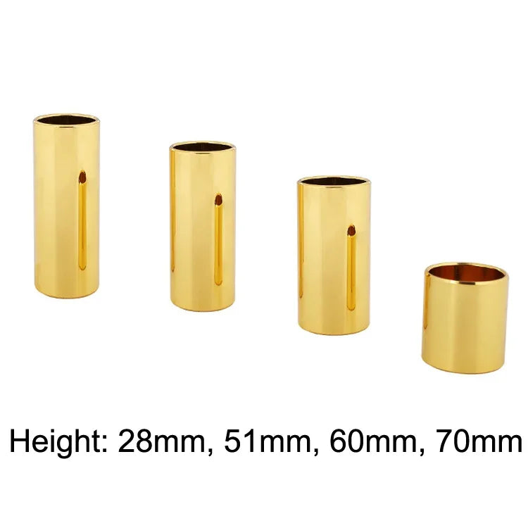 2個セット ステンレススチール ギタースライドチューブ フォークスライドブロック 28mm（シルバー）、51mm（シルバー）、60mm（シルバー）、70mm（シルバー）、28mm（ゴールド）、51mm（ゴールド）、60mm（ゴールド）、70mm（ゴールド）、28mm（ブラック）、51mm（ブラック）、60mm（ブラック）、70mm（ブラック）