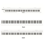 88鍵盤 キーボードピアノ練習用紙 比較表 フィンガリング練習比較チャート ホワイト