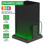 Xbox Series X S 充電冷却ファンベース RGB カラフルライト チャージャーブラケット用, RGB カラフルライト