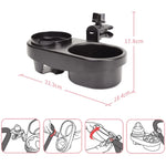 Stroller Double Cup Holder Pushchair Bottle Snack Box Shelf, J4100