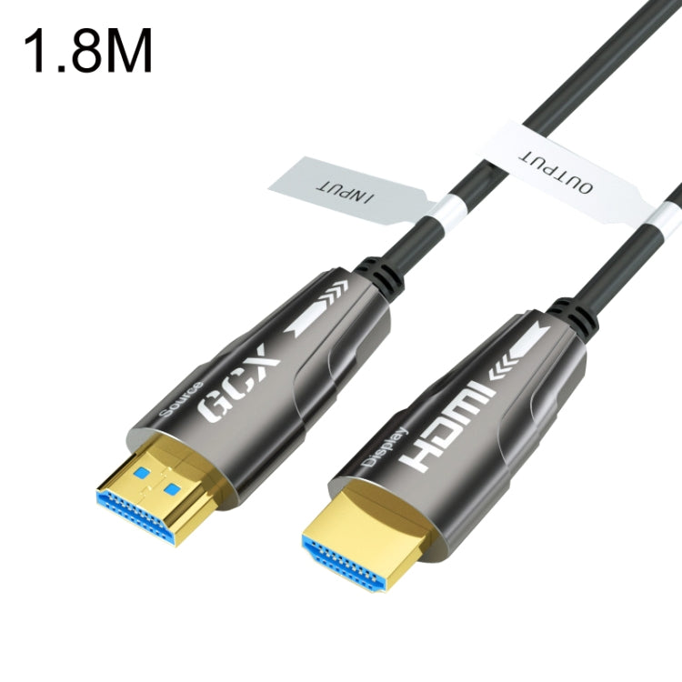 HDMI 2.0 オス- HDMI 2.0 オス 4K HD アクティブ光ファイバーケーブル、ケーブル長：1.8m（グレー）、3m（グレー）、5m（グレー）、8m（グレー）、10m（グレー）、15m（グレー）、20m（グレー）、25m（グレー）、30m（グレー）、35m（グレー）、40m（グレー）、45m（グレー）、50m（グレー）、60m（グレー）、70m（グレー）、80m（グレー）