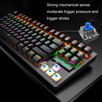 ZIYOULANG K2 87キー オフィス用ラップトップパンク発光メカニカル有線キーボード ケーブル長さ：1.5m K2 ブラック、K2 ホワイト、K2 ピンク、K2 ブルー