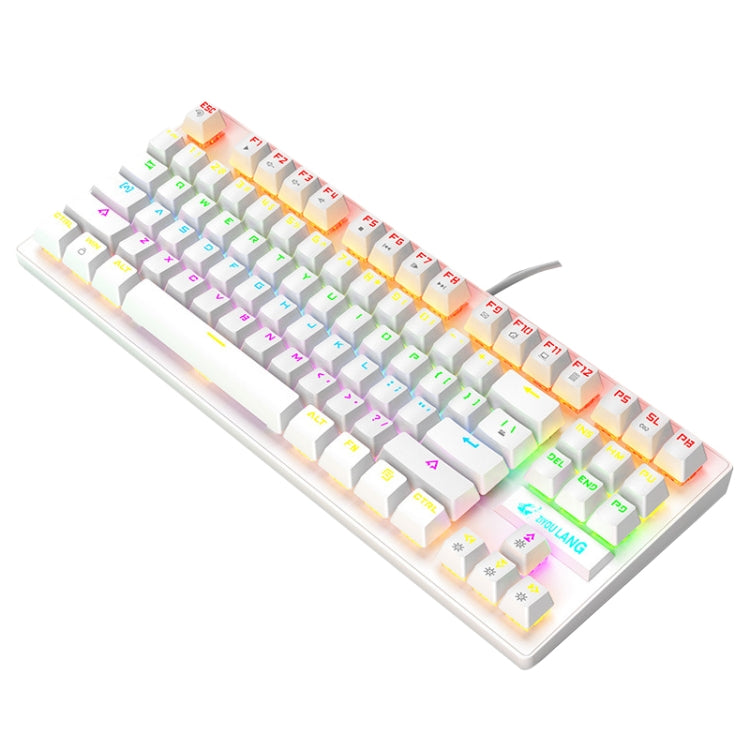 ZIYOULANG K2 87キー オフィス用ラップトップパンク発光メカニカル有線キーボード ケーブル長さ：1.5m K2 ブラック、K2 ホワイト、K2 ピンク、K2 ブルー