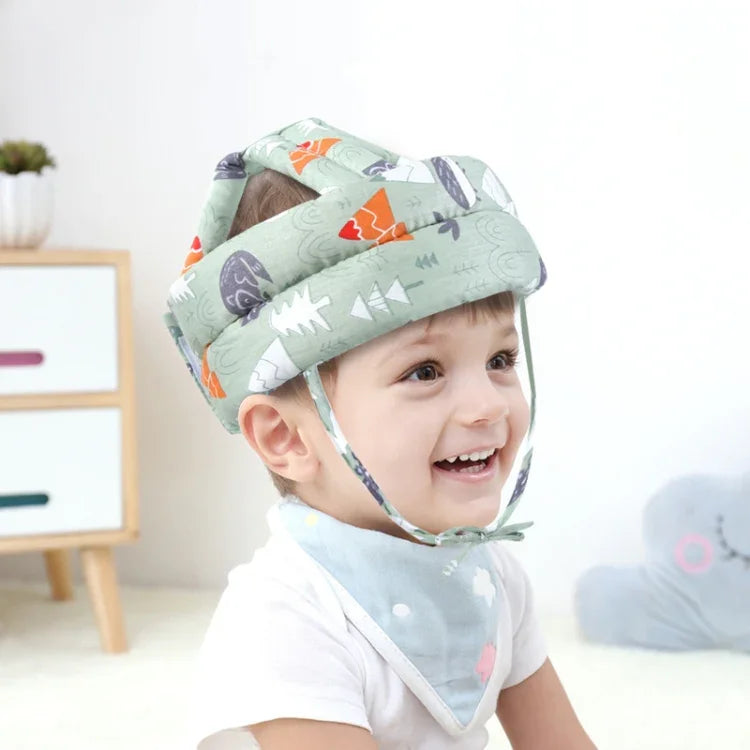 赤ちゃん用通気性転倒防止ヘッドプロテクティブキャップ ベビー保護キャップ 幼児用バンパーキャップ、仕様：ヒトデ、ピンクフォレスト、グリーンフォレスト、グレーフォレスト、ピンクフォレストアンテラー、グリーンフォレストアンテラー、グレーフォレストアンテラー、ヒトデアンテラー、グレー雲、グレースター