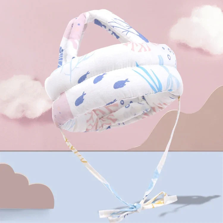 赤ちゃん用通気性転倒防止ヘッドプロテクティブキャップ ベビー保護キャップ 幼児用バンパーキャップ、仕様：ヒトデ、ピンクフォレスト、グリーンフォレスト、グレーフォレスト、ピンクフォレストアンテラー、グリーンフォレストアンテラー、グレーフォレストアンテラー、ヒトデアンテラー、グレー雲、グレースター