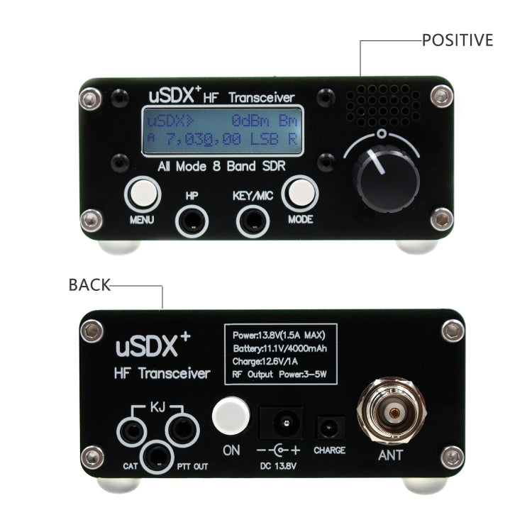 Usdr Usdx + V2 プラス 8バンド SDR フルモード HF SSB QRP 高周波 トランシーバー、仕様：EUプラグ、EUプラグ、USプラグ