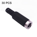 30個組 組み立て済みはんだ付けワイヤー DC メスコネクタ、DC 2.1mm、DC 2.5mm