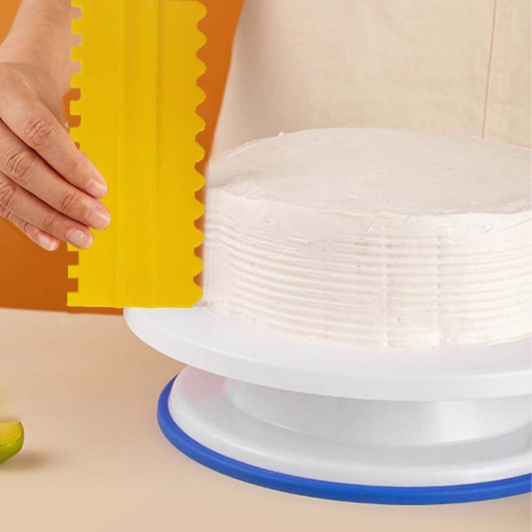 4個セット プラスチッククリームスクレーパー PP両面ノコギリ刃 焼きケーキ平らにする道具、4個セットホワイト、4個セットイエロー、4個セットスカイブルー、4個セットピンク