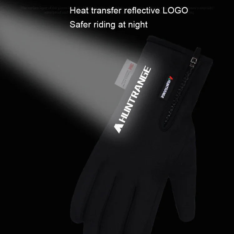 HUNTRANGE A023 アウトドア防水スポーツライディングベルベットタッチスクリーングローブ、M、L、XL