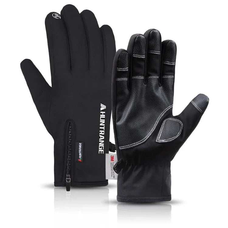 HUNTRANGE A023 アウトドア防水スポーツライディングベルベットタッチスクリーングローブ、M、L、XL