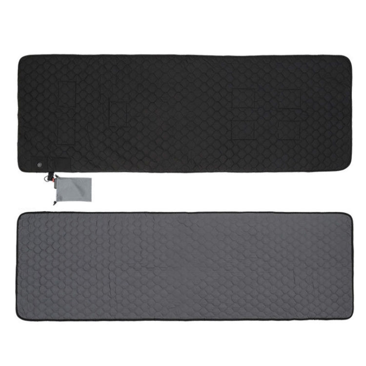 冬用 USB充電式スマート7ゾーン加熱 防寒寝袋パッド、198x62cm ブラックグレー、198x62cm ブルーオレンジ