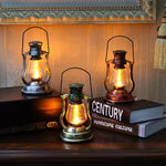 200802 Retro Solar Kerosene Lamp Shape Handheld Lamp Home Decor Flame Lamp, Bronze, Gold, Silver, Rusty, Red