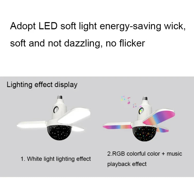 ZSCPH-001 40W多機能Bluetooth RGBカラフル三葉ミュージックアトモスフィアライト、サイズ：L（星）、S（星）、L（マジックボール）、S（マジックボール）