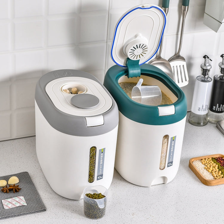 キッチン密封防湿防塵保存米バケツ、赤10kg、赤5kg、グレー10kg、グレー5kg、ブルー10kg、ブルー5kg、グリーン10kg、グリーン5kg