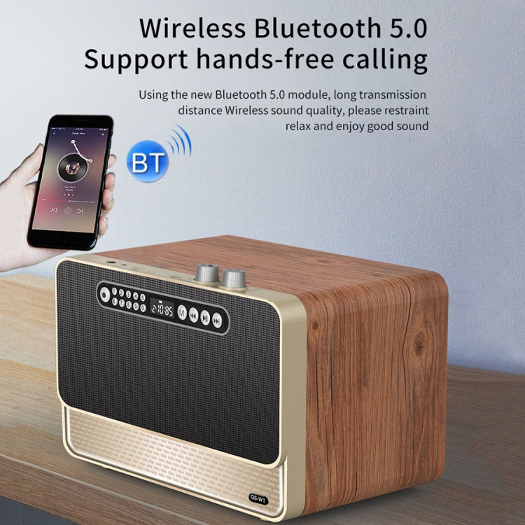W1 木製HIFIサウンドエフェクトデスクトップワイヤレスBluetoothスピーカー