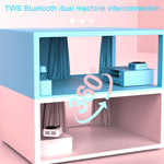 Manovo H3 マカロンビニールレコードプレーヤー Bluetoothスピーカー レトロラジオステレオ ピンク