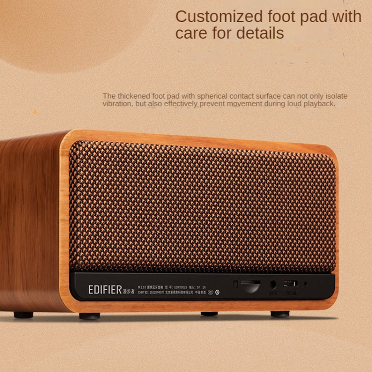 Edifier M230 レトロクラシックデスクトップポータブルワイヤレスBluetooth 5.0木製スピーカー、M230