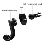 GoPro Hero11 Black / HERO10 Black /9 Black /8 Black /7 /6 /5 /5 Session /4 Session /4 /3+ /3 /2 /1、DJI Osmo Actionおよびその他アクションカメラ用ST-06基本ストラップマウント表面バックル 2個セット センタードシュートアダプター(2個)