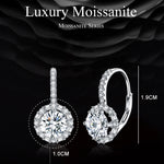S925スターリングシルバー モアサナイト ジルコニア エレガントイヤリング ホワイトゴールドメッキ、MSE002