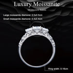 MSR009 スターリングシルバー S925 レース ホワイトゴールドメッキモアサナイトリング、No.6、No.7、No.8、No.9、No.10