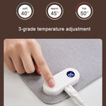 150W  80x33cm Heated Mouse Pad Digital Display Adjustable Hand Warmer Desk Pad, 110V US Plug  Gray, 110V  US Plug Black, 220V EU Plug Black, 220V EU Plug Gray