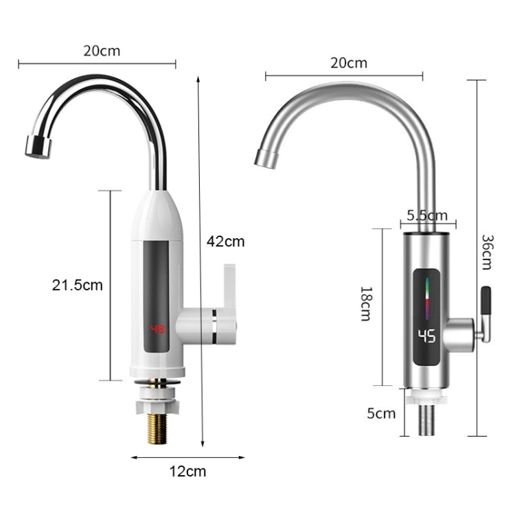 スマート家庭用デジタル表示即熱キッチン電気蛇口、プラグ：EUプラグ、USプラグ、UKプラグ
