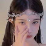 リーブスフロント装飾クラウンヘアバンドラインストーンヘッドドレス、ラインストーンヘッドドレスシルバー、ラインストーンヘッドドレスゴールド