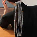 フリンジフラッシュダイヤモンドチェーンヘアアクセサリーフェミニンブレイドヘアバンド、チェーンヘアバンド