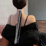 フリンジフラッシュダイヤモンドチェーンヘアアクセサリーフェミニンブレイドヘアバンド、チェーンヘアバンド