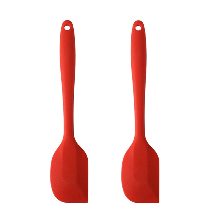 2pcs Large Integrated Silicone Scraper Chocolate Cream Mixing Knife, Large Red, Large Pink, Large Yellow, Large Blue, Large Black, Large Green, Large Purple, Large Orange