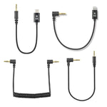 Rodeマイク用 YICHUANGアダプターオーディオケーブル、3.5mmから8ピン、3.5mmからType-C、3.5mm TRSからTRS、3.5mm TRSからTRRS