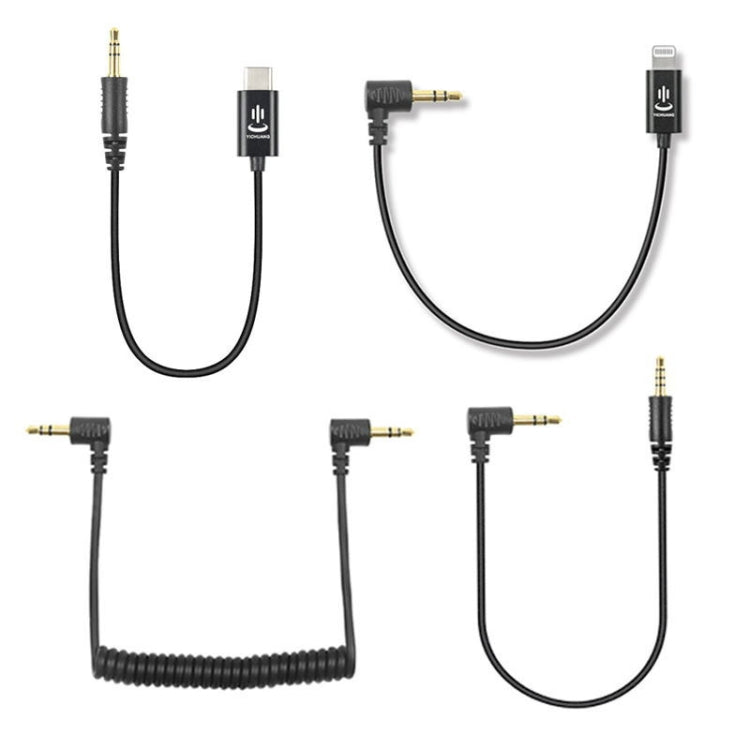 Rodeマイク用 YICHUANGアダプターオーディオケーブル、3.5mmから8ピン、3.5mmからType-C、3.5mm TRSからTRS、3.5mm TRSからTRRS