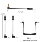 Rodeマイク用 YICHUANGアダプターオーディオケーブル、3.5mmから8ピン、3.5mmからType-C、3.5mm TRSからTRS、3.5mm TRSからTRRS