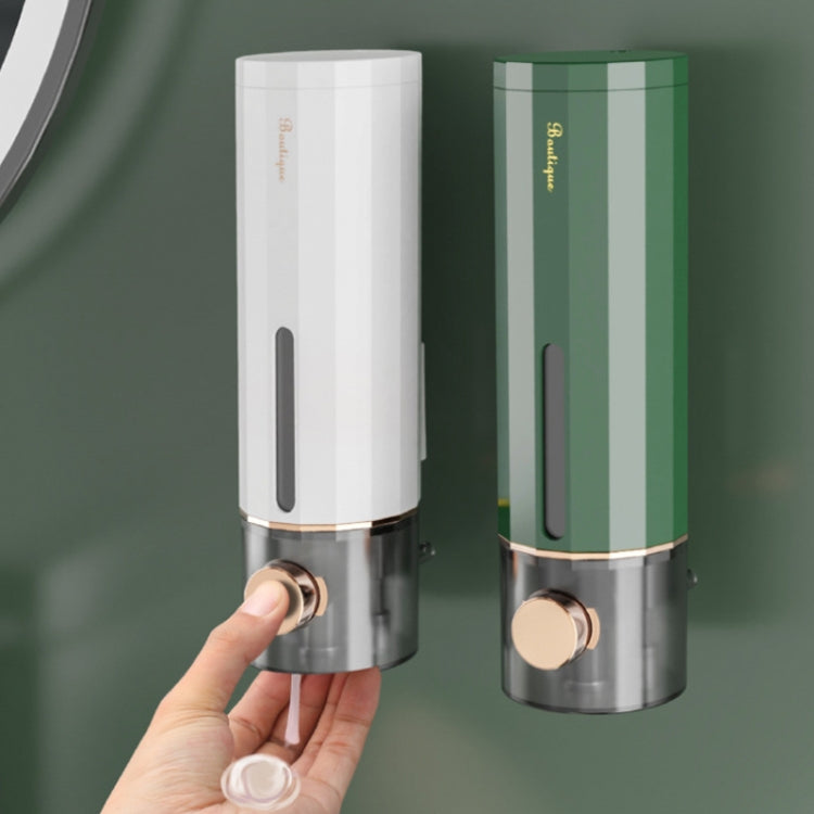 壁掛け手動ソープ液体 ホテル用手洗いバスルーム泡ソープディスペンサー 450ml ダークグリーン 450ml ホワイト