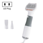 3-in-1 600W ペット用電動強風毛取りブロワーコーム、仕様：USプラグ110V、EUプラグ220V、UKプラグ220-240V
