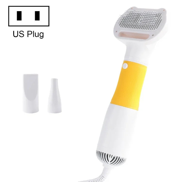 3-in-1 600W ペット用電動強風毛取りブロワーコーム、仕様：USプラグ110V、EUプラグ220V、UKプラグ220-240V