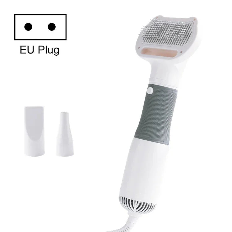 3-in-1 600W ペット用電動強風毛取りブロワーコーム、仕様：USプラグ110V、EUプラグ220V、UKプラグ220-240V