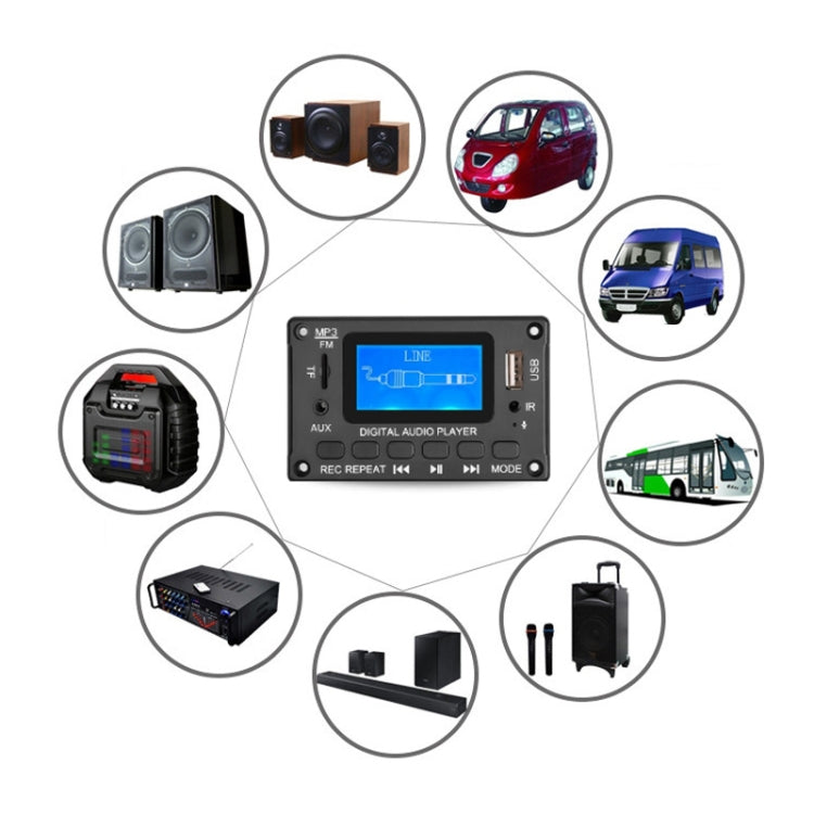 116BT LCD歌詞表示 Bluetoothモジュールアンプ MP3デコーダーボード、116BT
