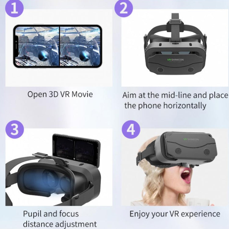 VRSHINECON G13 バーチャルリアリティVRメガネ スマホ用映画ゲーム3Dデジタルメガネ G13