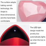 017015-20 ハート型LEDライトリングネックレス収納ボックス ジュエリーなし、仕様：リング（ブラック）、リング（ピンク）、ペンダント（ホワイト）、ペンダント（レッド）、ペンダント（ゴールド）、ペンダント（ブルー）、ペンダント（ブラック）、リング（ホワイト）、ペンダント（ピンク）、リング（レッド）、リング（ゴールド）、リング（ブルー）