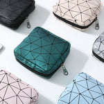 XH8214 Portable Sanitary Napkin Storage Bag Large Capacity Waterproof Coin Bag, XH8214 Cherry Pink, XH8214 Apricot, XH8214 Plant Green, XH8214 Black, XH8214 Fluorescence, XH8214 Sky Blue