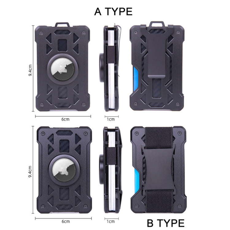 AirTag 第2世代 / AirTag 第1世代用 カードホルダーメタル 防盗 RFIDウォレット、ak-4 A ブラック、ak-4 A ブルー、ak-4 A シルバー、ak-4 A グレー、ak-4 B ブラック、ak-4 B シルバー、ak-4 B ブルー、ak-4 B グレー