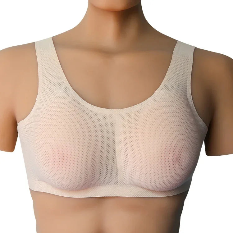 CD女装用シリコン偽乳ベスト下着 AA+XS 400g、A+S 500g、B+M 600g、C+L 800g、D+XL 1000g、DD+XXL 1200g、E+XXXL 1400g、EE+XXXXL 1600g