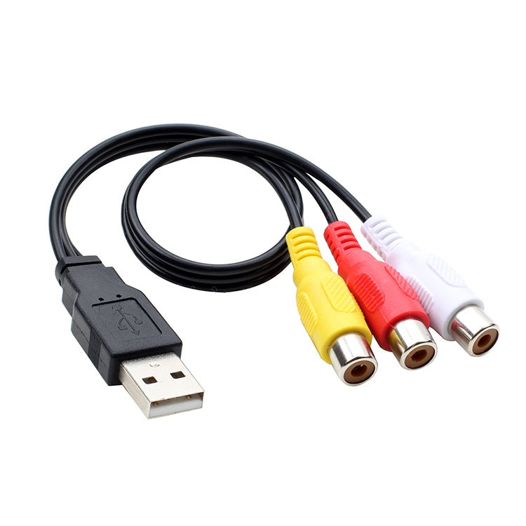 USB から 3 RCA バス 1オス 3メス AV オーディオケーブル、25cm、1.5m