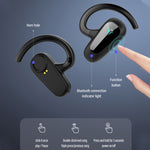 骨伝導コンセプト デジタルディスプレイ ステレオ Bluetooth イヤホン、スタイル：片耳